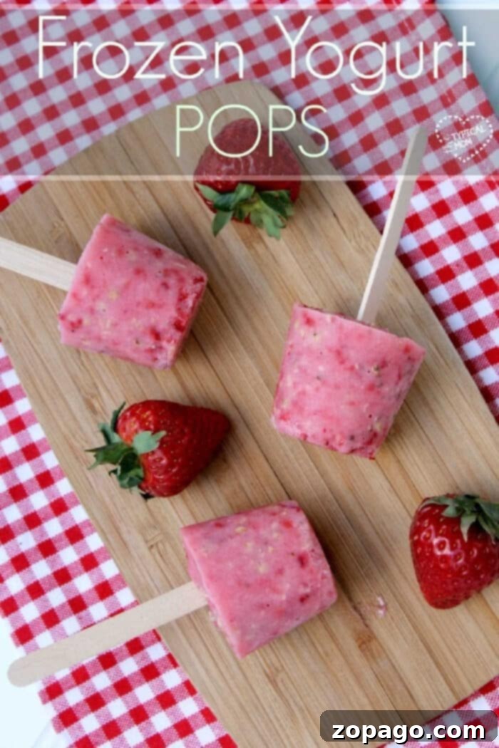 Homemade Strawberry Greek Yogurt Popsicles for a Healthy Treat Delicious Homemade Frozen Yogurt Popsicles with Fresh Berries