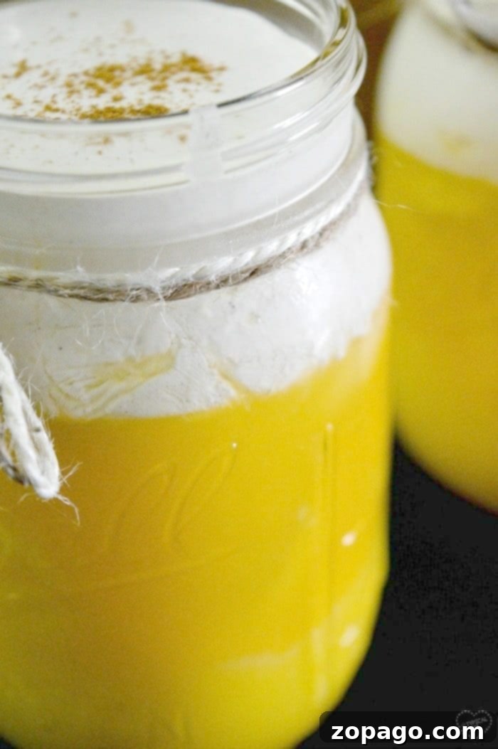 A creamy orange creamsicle drink, perfect for a winter baby shower.