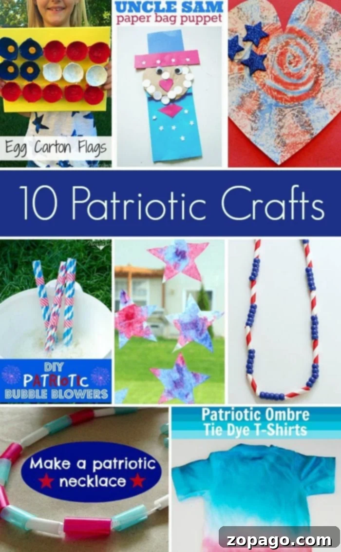 10 Engaging Fourth of July Crafts for Kids to Enjoy on Memorial Day Too. Simple Red White and Blue Activities for Classroom or Home. Kids proudly displaying their handmade Fourth of July crafts, including flags and decorated items.