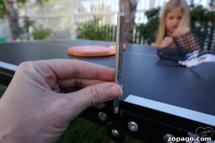 Killerspin Mini Ping Pong Table Review: Is Small Size a Big Win? 2 Killerspin mini table tennis assembly