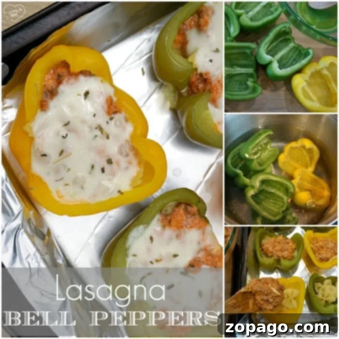 Bell Pepper Lasagna Boats 4 Lasagna stuffed peppers