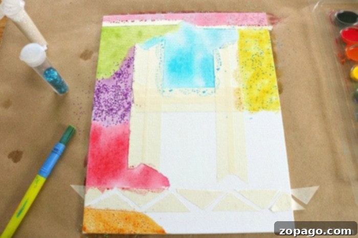 Paint Your Own Party 2 A vibrant art birthday party setup with a display of colorful paintings and art supplies, suggesting a creative and fun celebration.