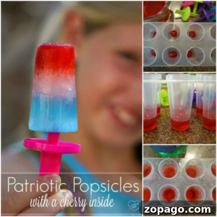 Easy Red White and Blue Frozen Treats 2 Fun do it yourself red white and blue popsicle recipe.