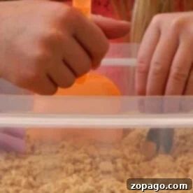 Edible sand made from oat flour