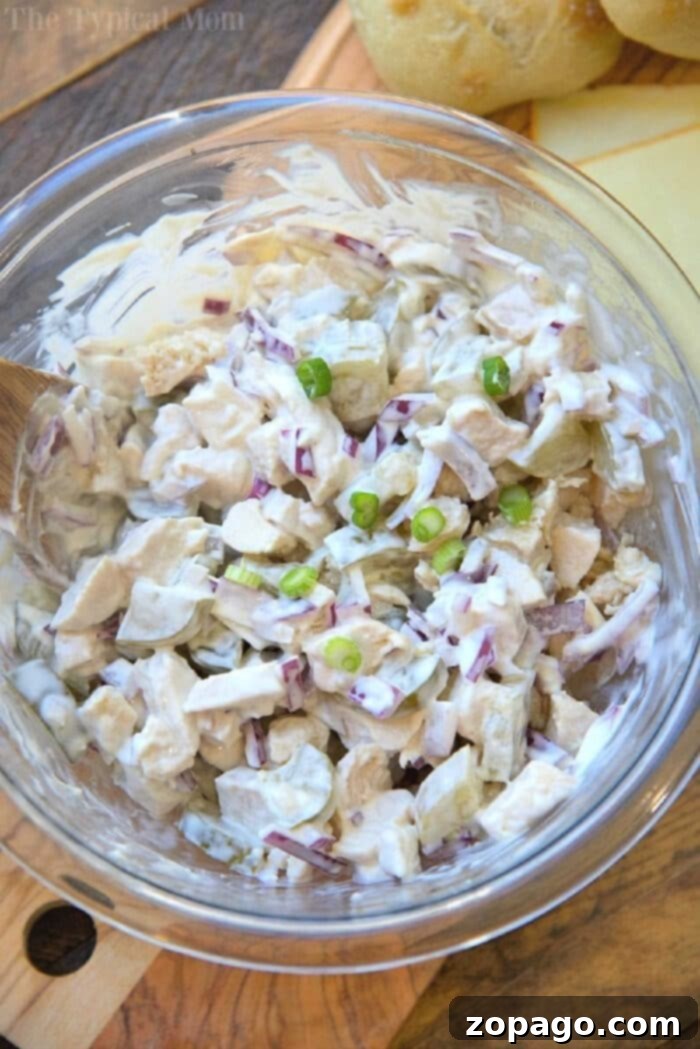 The Ultimate Chicken Salad Sandwich Recipe 2 Creamy Rotisserie Chicken Salad Sandwich with fresh dill and a sprinkle of paprika, served on whole wheat bread.