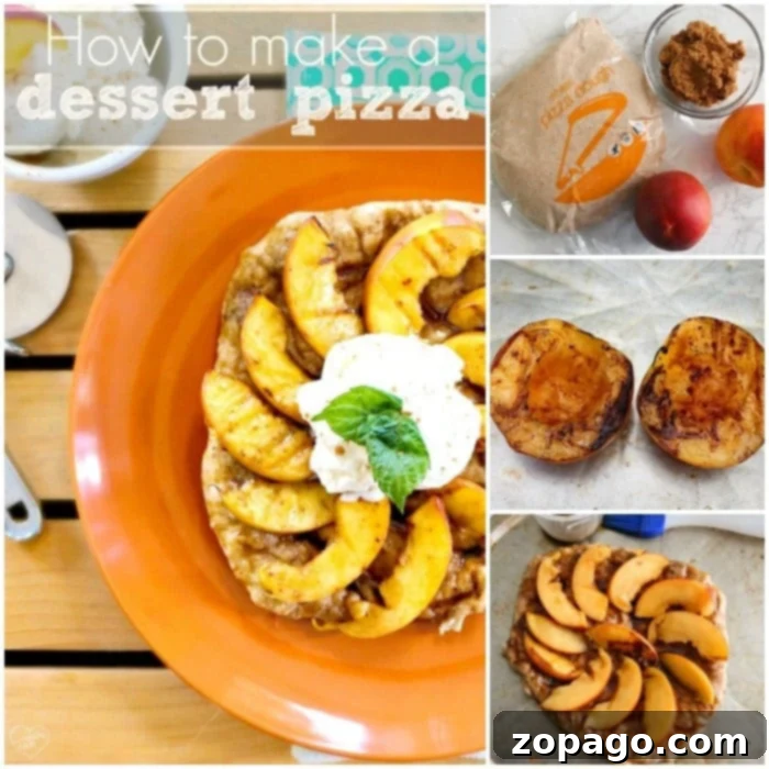 Sweet Pizza Perfection 2 Luscious Peach dessert pizza, perfect for summer