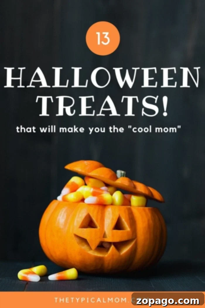 Little Monsters' Munchies 2 Delightful Halloween treats for kids: pumpkin cookies, candy corn bark, and spooky cupcakes.