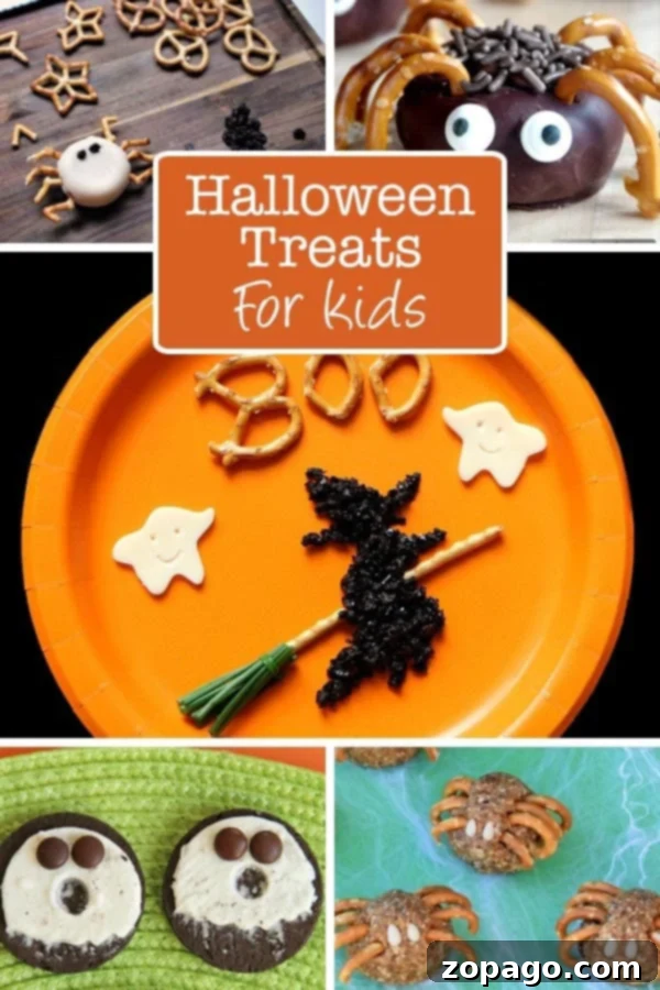 Halloween Treats for Kids - a festive spread of easy homemade snacks
