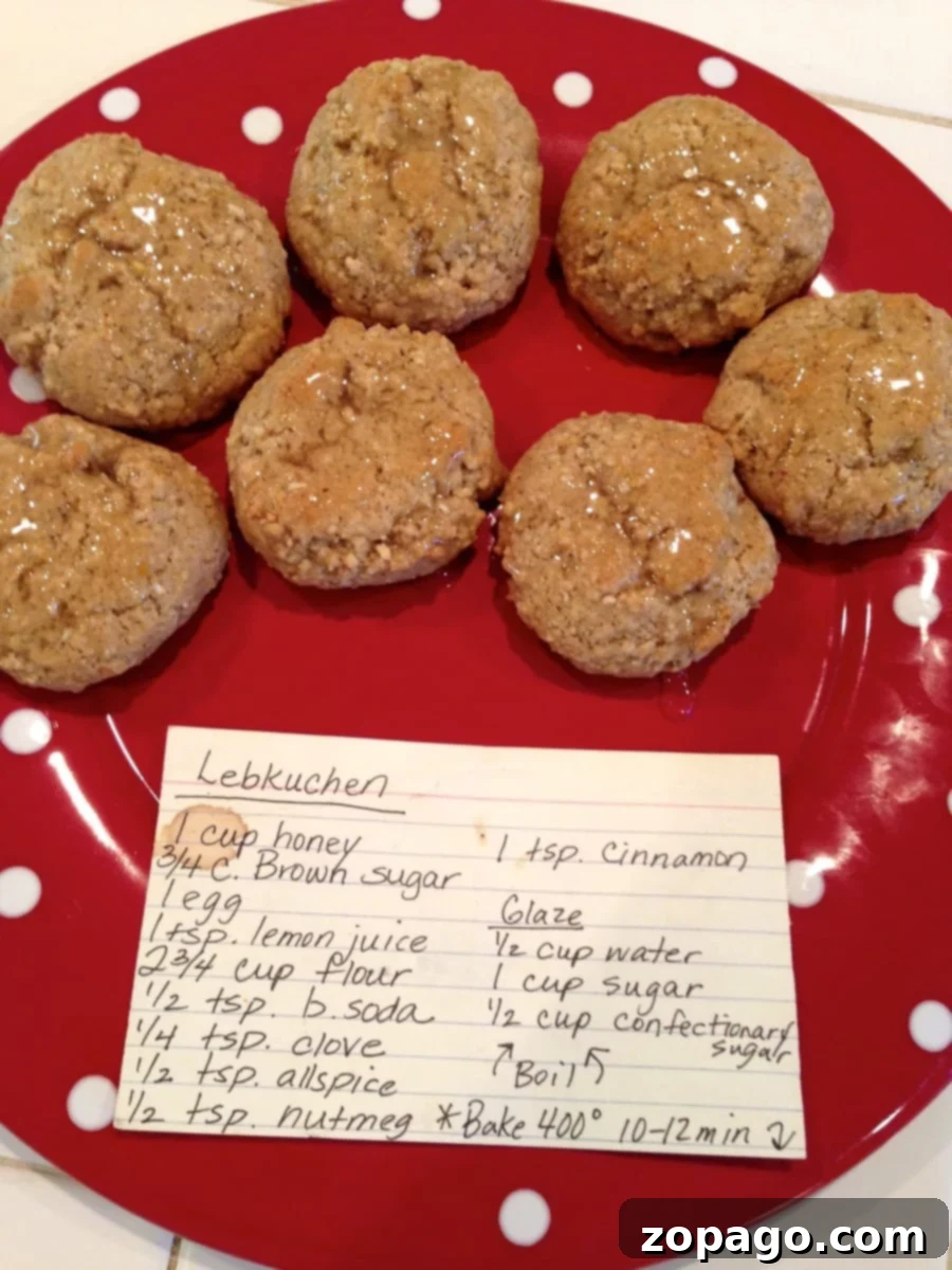 Free Downloadable Recipe Cards 4 Delicious Lebkuchen recipe card for holiday baking