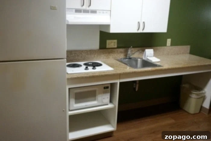What's Extended Stay America Really Like 4 Table with breakfast items and coffee in an Extended Stay America kitchen