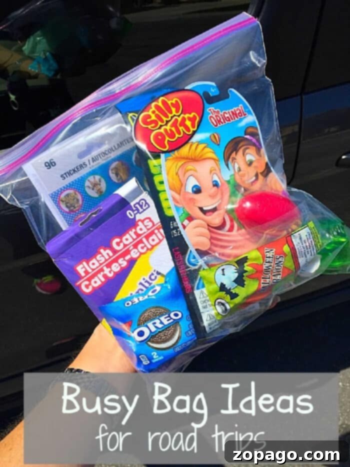 road trip busy bags for kids