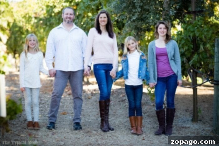 Why you should get in your family photos each year. Forget what you look like, here are 5 reasons to STOP making excuses and get in the picture! A family smiling together for their annual portrait, a testament to resilience.