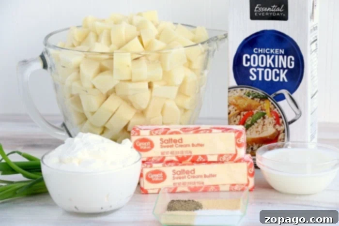 Creamy Slow Cooker Mashed Potatoes 2 Creamy crockpot mashed potatoes topped with fresh herbs, a versatile side dish.