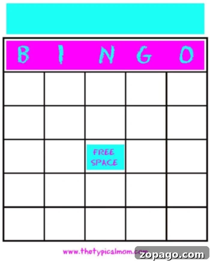 Free Printable Blank Bingo Templates 2 Blank Bingo Game Cards for DIY Customization