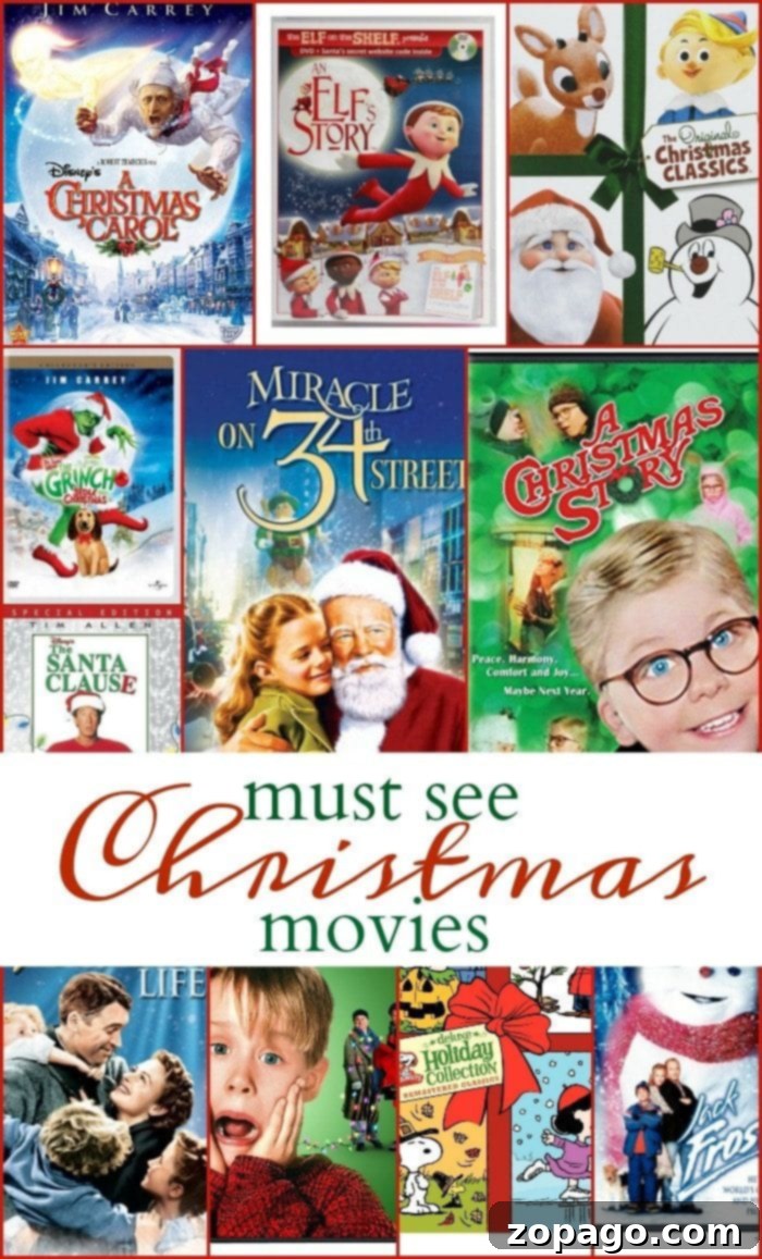 Free printable Christmas movies list for festive family entertainment. Find all your favorite holiday films and discover new ones. #christmasmovielist #holidayclassics #familyentertainment #moviewatchingguide Christmas movies list featuring classic and new titles for family viewing