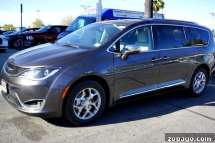 2017 Chrysler Pacifica: Redefining the Minivan 4 Front view of the 2017 Chrysler Pacifica, highlighting its modern aesthetics