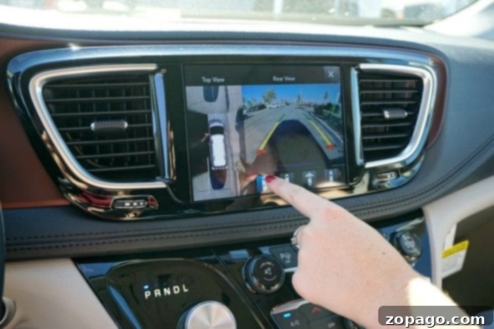 2017 Chrysler Pacifica: Redefining the Minivan 7 Chrysler Pacifica 2017 interior with large central infotainment screen