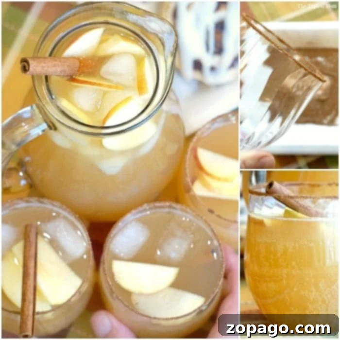 Sparkling apple cider recipe that tastes amazing!! Make it a mocktail or a cocktail, perfect Fall drink that everyone raves about!! A close-up of a glass rimmed with cinnamon sugar, highlighting the elegant presentation for sparkling apple cider.