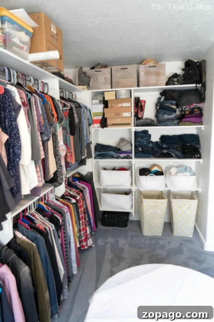 diy walk in closet organization