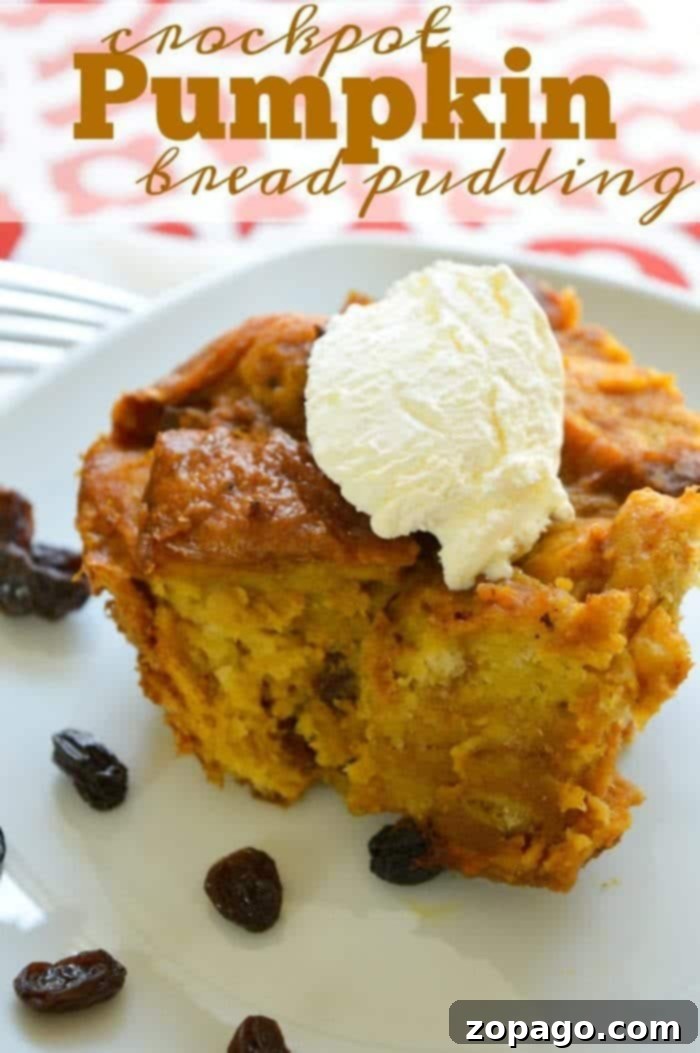 A serving of slow cooker bread pudding, topped with melted frosting, ready to be enjoyed.