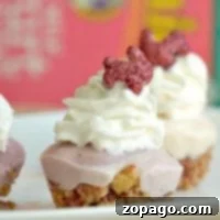 Mini cheesecakes, reminiscent of delightful frozen yogurt cupcakes, are topped with whipped cream and pink bear-shaped cookies on a plate.
