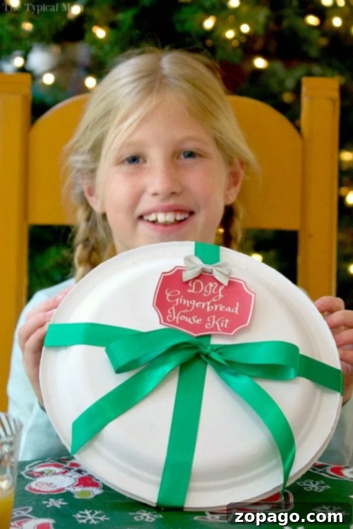 Delightful DIY Gingerbread House Kit for kids, perfect for a fun Christmas activity.