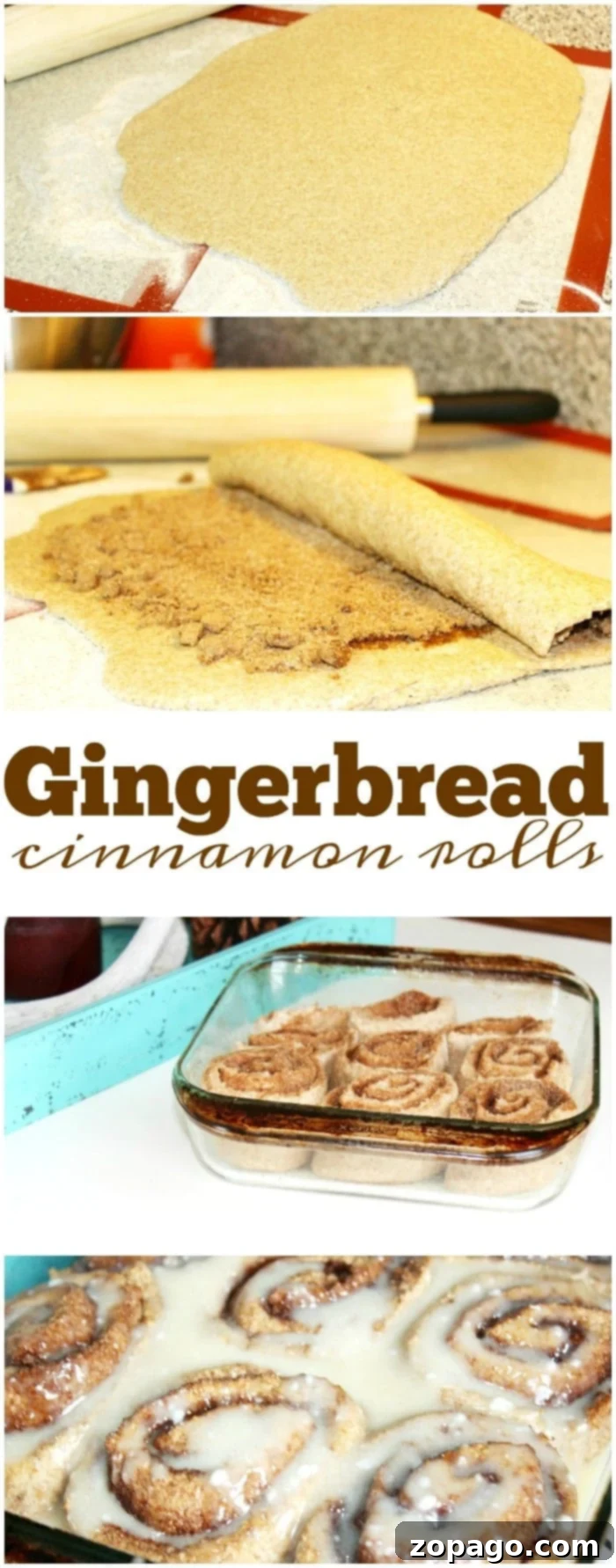 Homemade Gingerbread Cinnamon Rolls - A Must-Try Christmas Breakfast Recipe Fluffy homemade gingerbread cinnamon rolls drizzled with white icing, perfect for Christmas breakfast or brunch.