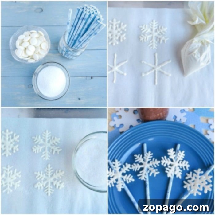 Whip Up Snowflake Hot Chocolate Stirrers 3 frozen-party-ideas