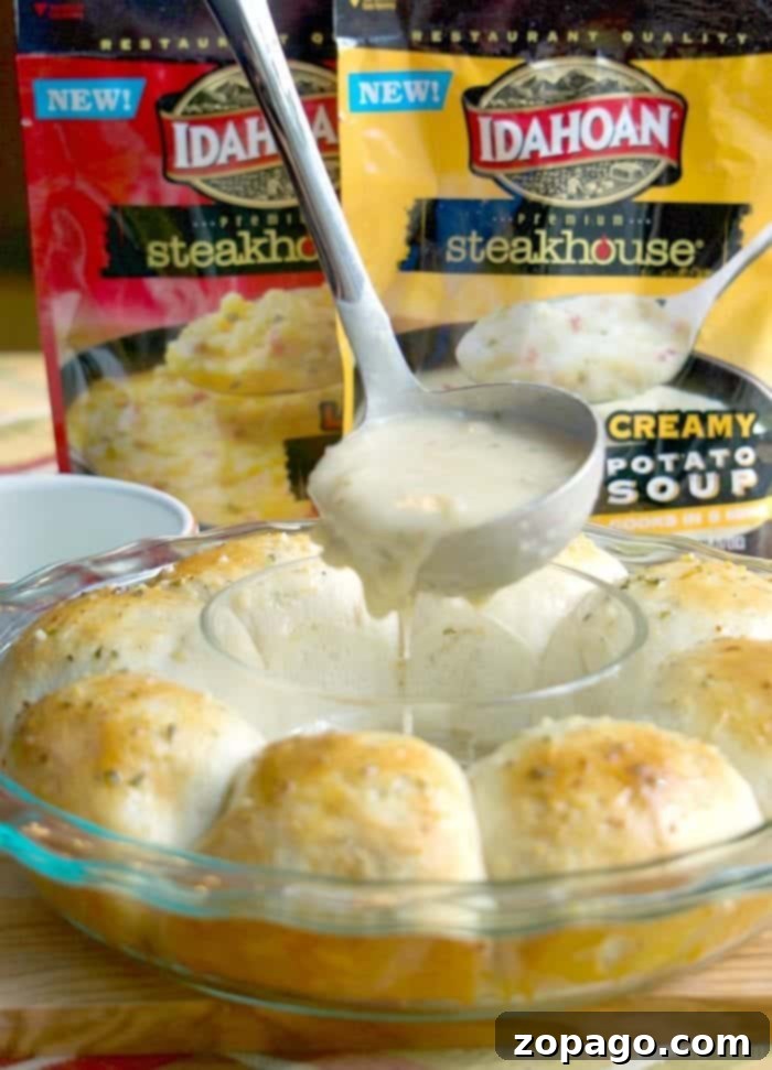 Gooey Cheesy Bacon Pull-Aparts 3 Refrigerated biscuits being prepared with cheese and bacon for pull apart bread.