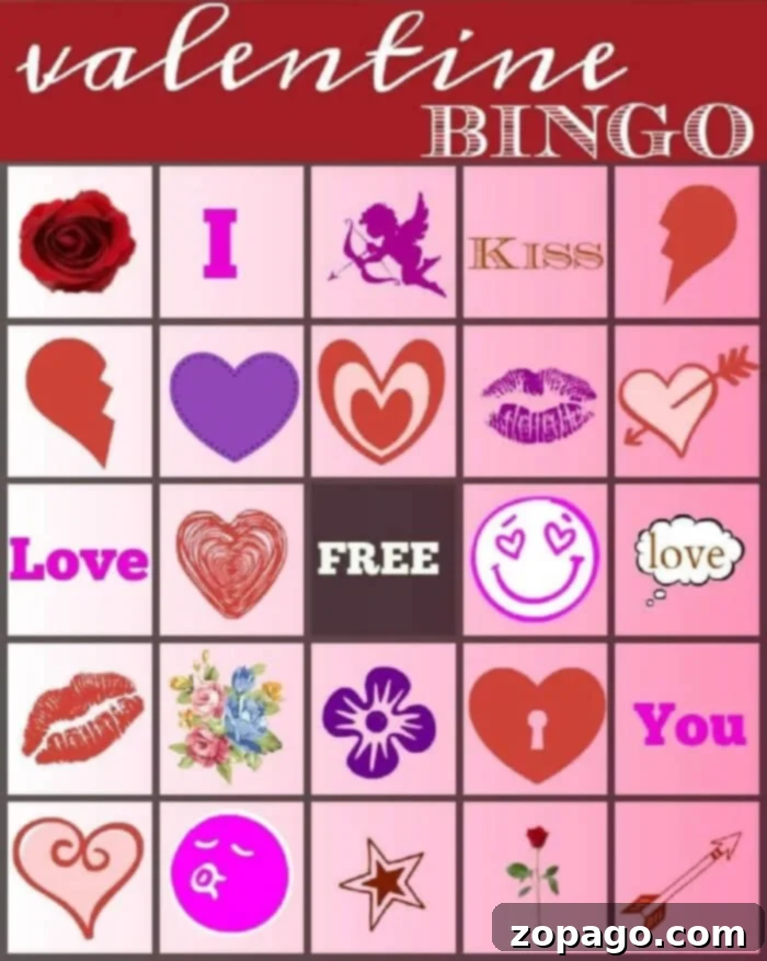 Sweetheart Bingo 2 Printable Valentine's Day Bingo cards for a fun holiday party