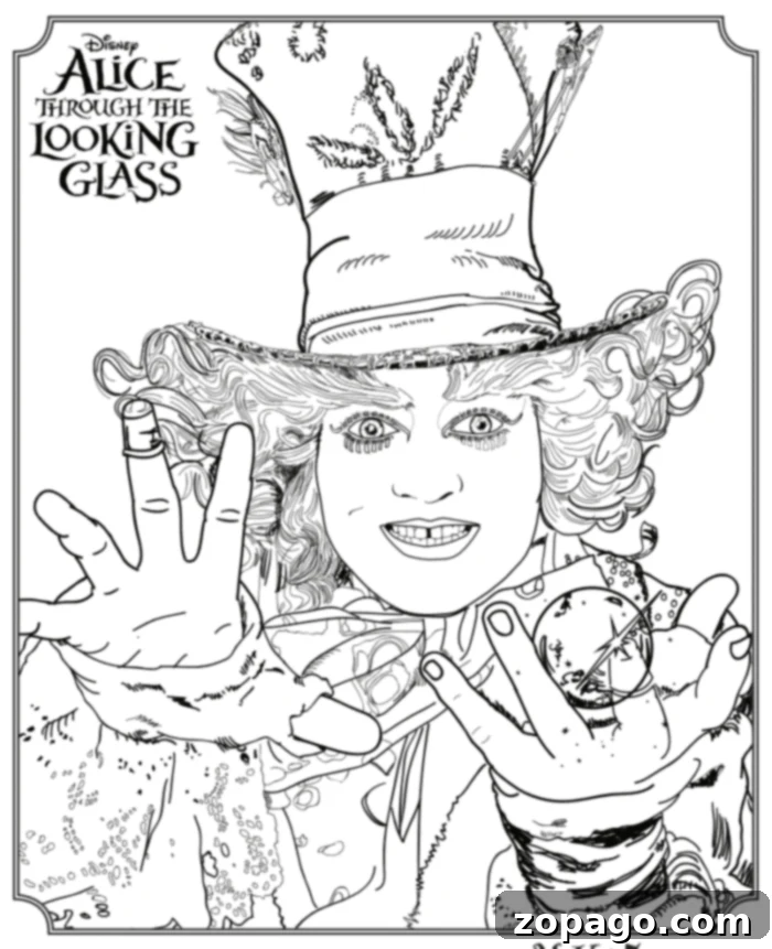 Explore a treasure trove of free Alice Through the Looking Glass printables including coloring pages, a fun maze, and an exciting game – all free and fantastic Disney entertainment for kids! Alice Through the Looking Glass Free Printables: Coloring Pages, Maze, and Games for Kids