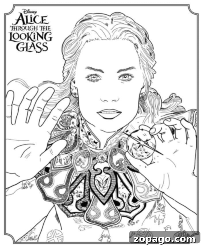 Journey Through The Looking Glass: Free Alice Printables 2 Alice Through The Looking Glass coloring pages