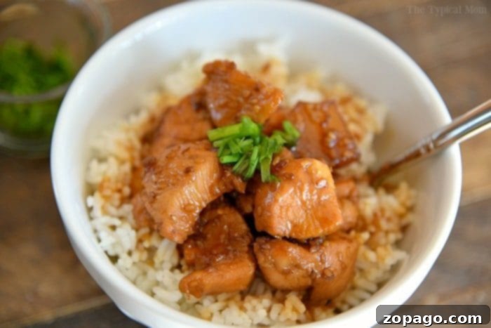 This incredibly easy 3-ingredient Instant Pot teriyaki chicken recipe cooks in just 4 minutes, yielding exceptionally tender and flavorful results! A truly healthy and inexpensive pressure cooker meal that our entire family loves atop a bowl of rice. Delicious pressure cooker teriyaki chicken served over rice