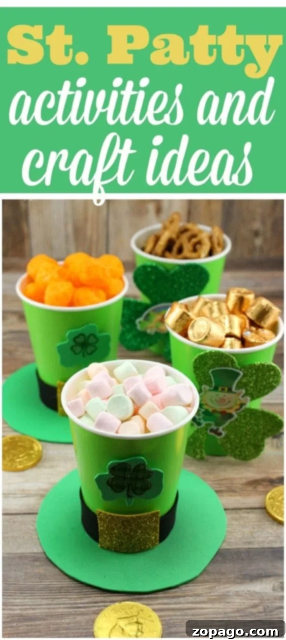 Cute St. Patrick's Day treat cups and other rainbow crafts and activities to do on that day too! Super cute to make at home or in the classroom. Adorable St. Patrick's Day leprechaun treat cup craft for kids
