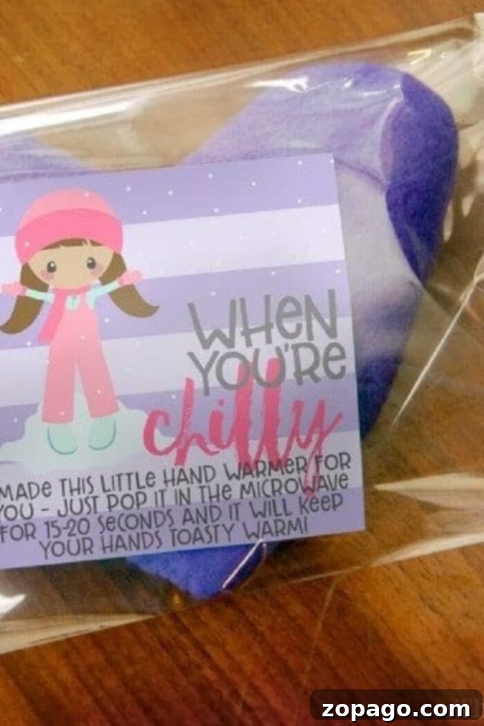 Craft Your Own Hand Warmers 3 Variety of homemade hand warmers with rice and gift tags