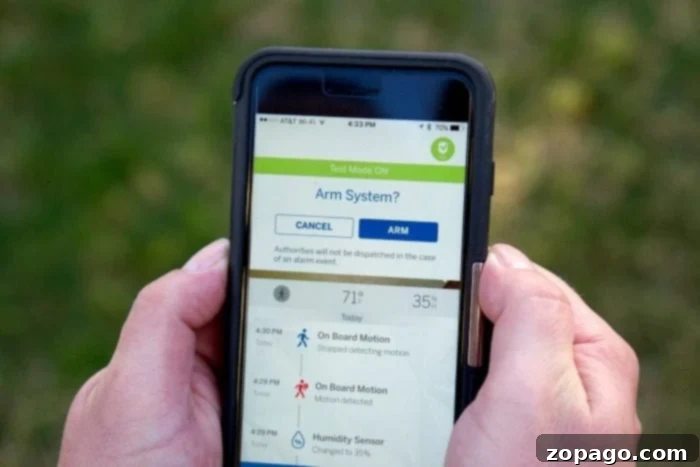 Smart Home Security 3 Easy arm and disarm function of the smart security system via mobile app