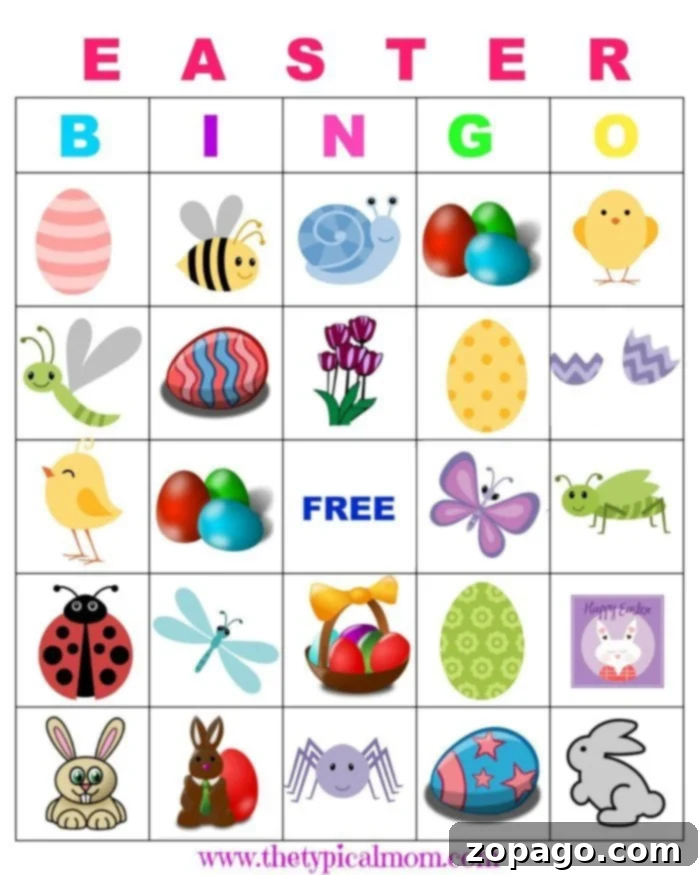 Family fun with Easter Bingo and other printables