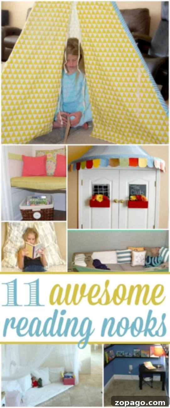 Inspiring children's reading nook ideas for a magical reading experience Bright and inviting kids' reading nook with colorful cushions