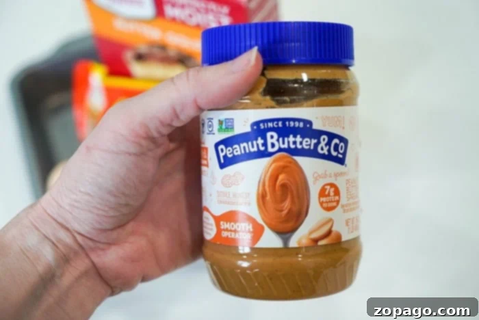 Skippy Peanut Butter Delights 3 Creamy peanut butter, a key ingredient for these no-bake bites