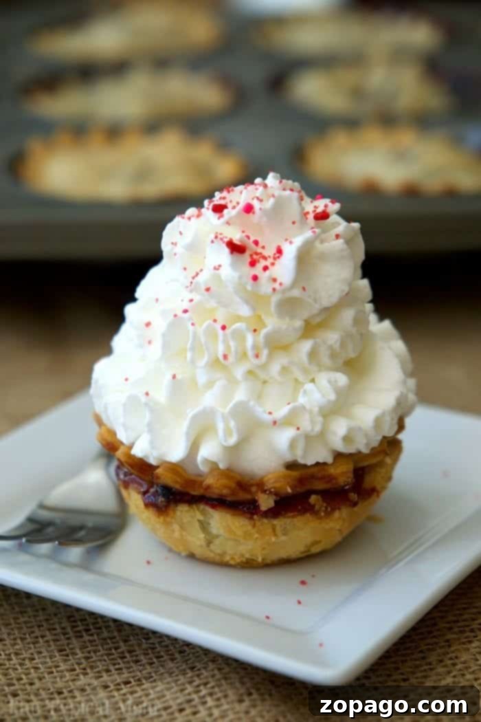 Mini mixed berry pies are cute, and delicious! Easy muffin tin hand pies that are packed with fresh berries and simple ingredients for the perfect dessert. Muffin Tin Pies