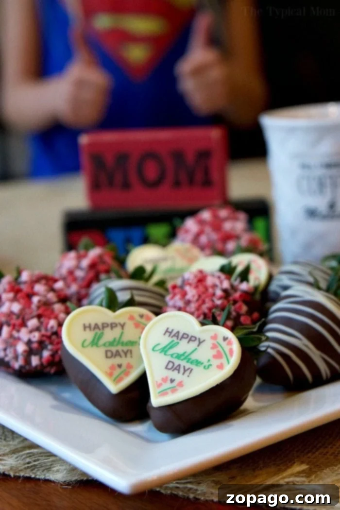 Moms love edible Mother's Day gifts because they're delicious and come from the heart! Here are a few chocolate treat ideas she is sure to love. Variety of Edible Mother's Day Gifts
