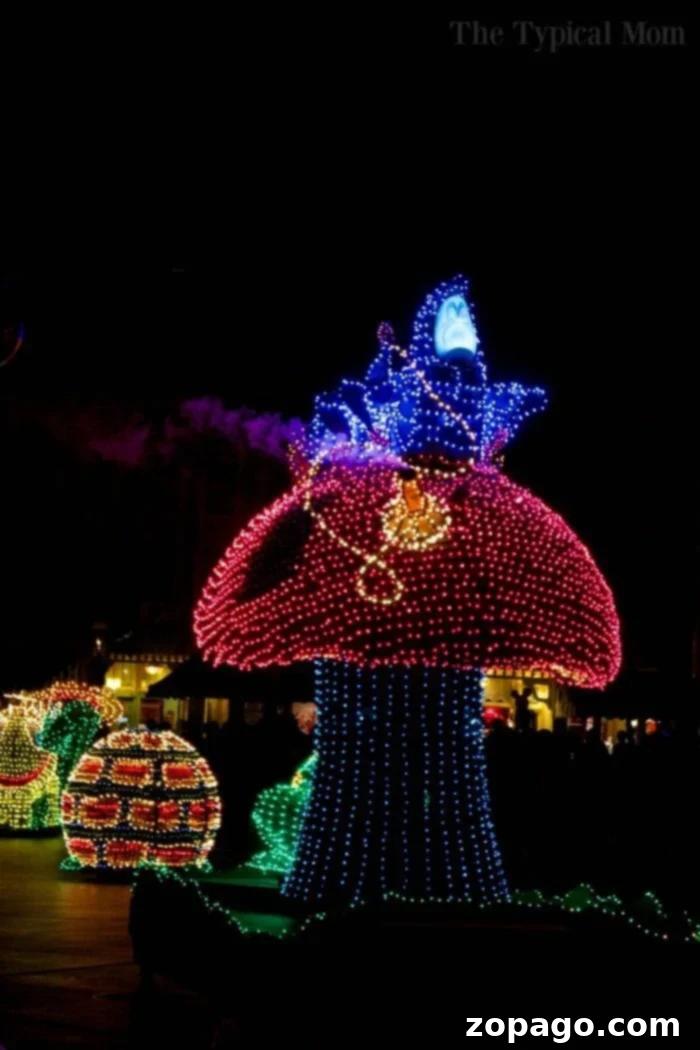 Iconic Floats of the Disneyland Electrical Parade Disneyland Electrical Parade glowing floats and characters