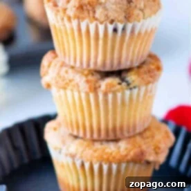 Easy blueberry banana muffins, fresh out of the oven, ready to be enjoyed.
