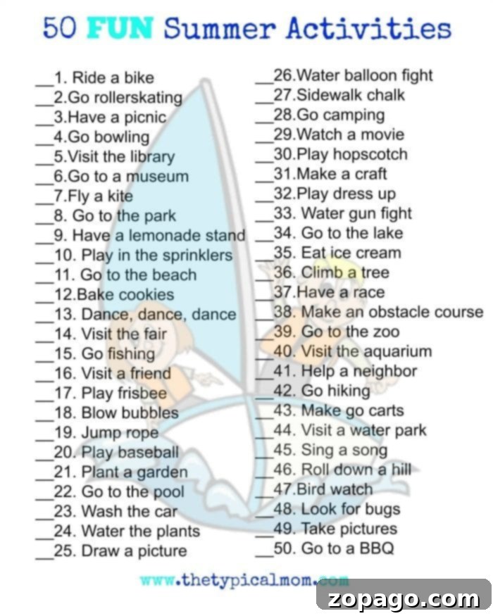 Affordable Family Summer Adventures 3 Printable summer to do list for kids and families to plan activities