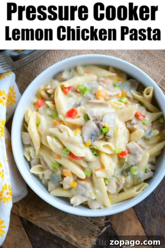 Instant Pot lemon chicken pasta. instant pot lemon chicken casserole