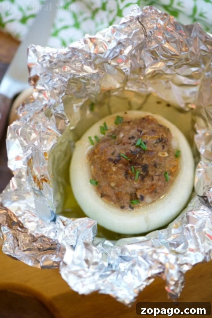 Discover the irresistible flavor of grilled or baked meatloaf stuffed onions – an easy and delicious individual meal. Delicious Meatloaf Stuffed Onions ready to eat