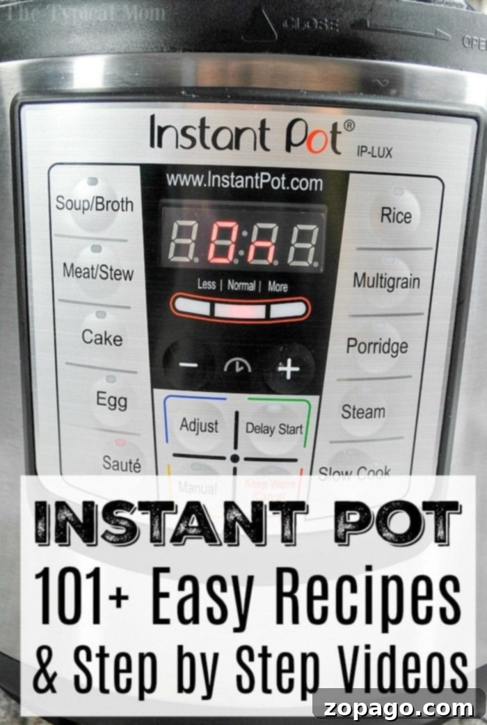 How to use an Instant Pot instructions are here + I have some easy Instant Pot recipes for you to try! #instantpot #pressurecooker #beginners #buttons #instructions #instantpotrecipes #thetypicalmom #instantpotinstructions how to use an instant pot for beginners