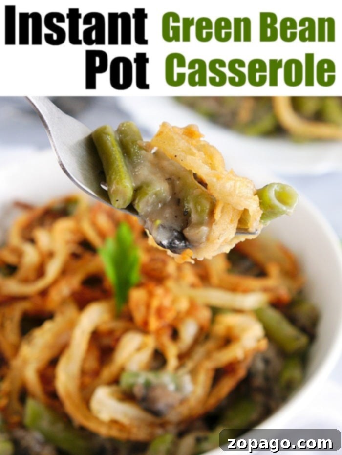 Quick Green Bean Casserole 7 Instant Pot Green Bean Casserole with more crispy onions