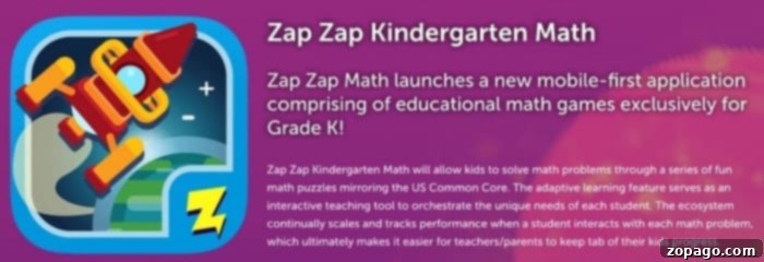 Zap Zap Math: Award-Winning Educational Games Fun Math Games for Kindergarteners and Young Children