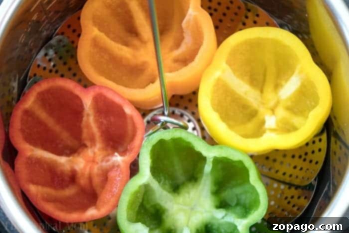 Essential Tool: Steamer Basket for Instant Pot Stuffed Peppers Steamer basket hook for lifting Instant Pot stuffed peppers